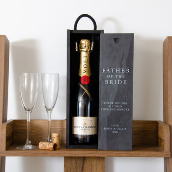 Personalised Father Of The Groom / Bride Black Gift Box, 4 of 7