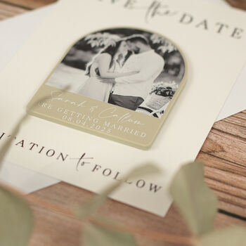 Acrylic Photo Wedding Save The Date Magnets, 2 of 9