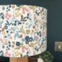 Ashbee Teal Blush Pink Floral Drum Lampshade, thumbnail 2 of 9