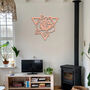 Modern Floral Triangle Wooden Wall Art Home Decor, thumbnail 4 of 9