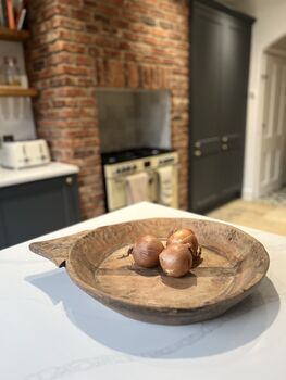 Large Antique Indian Wooden Parat Dough Bowl, 7 of 10