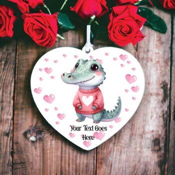 Personalised Crocodile Love Decoration, 2 of 2