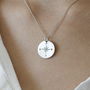 Sterling Silver Compass Necklace Personalised, thumbnail 3 of 6