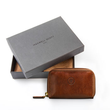 Personalised Leather Key Zipped Key Case. 'The Vinci', 10 of 12