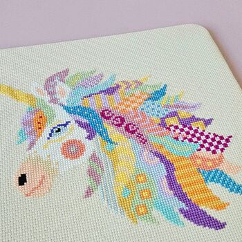 Mandala Unicorn Cross Stitch Craft Kit, 2 of 6