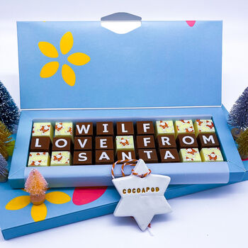 Personalised Love From Santa Chocolates With Name, 2 of 7