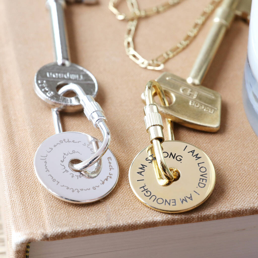 Image of Personalised Message Of Affirmation Keyring