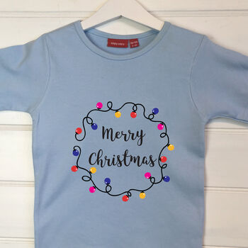 Personalised Child's Christmas Lights T Shirt, 2 of 9