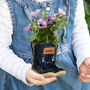 Personalised Buckden Blue Welly Boots Planters Set, thumbnail 4 of 8