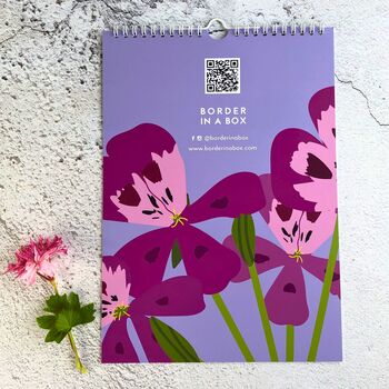 2026 A4 Wall Calendar Flower Illustrations, 5 of 6
