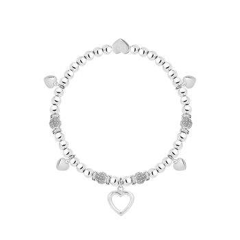 Mother's Day Hearts Charm Bracelet Luxury Flower Box, 2 of 3