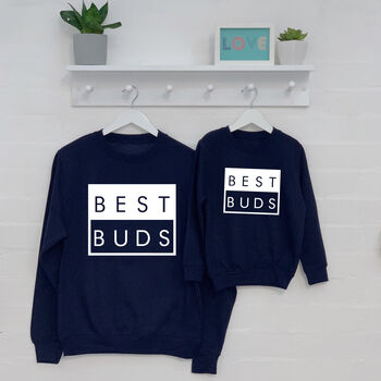 Best Buds Father And Son Matching Sweatshirt Set, 2 of 3