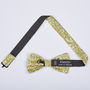 Mens Lime Yellow Floral Bow Tie, thumbnail 6 of 6