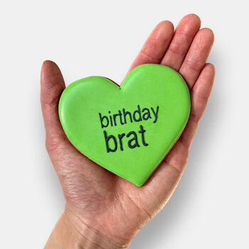 Birthday Brat Heart Letterbox Cookie, 2 of 8