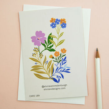 Floral Happy Birthday Card, 2 of 2