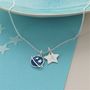 Planet And Personalised Star Charm Necklace, thumbnail 2 of 3