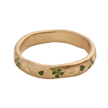 Four Leaf Clover And Pearl Ring, 3 of 5