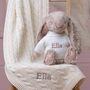 Personalised Beige Blossom Toffee Moon Blanket Gift Set, thumbnail 1 of 5