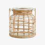 Small Bamboo And Glass Hanging Candle Lantern, thumbnail 2 of 6