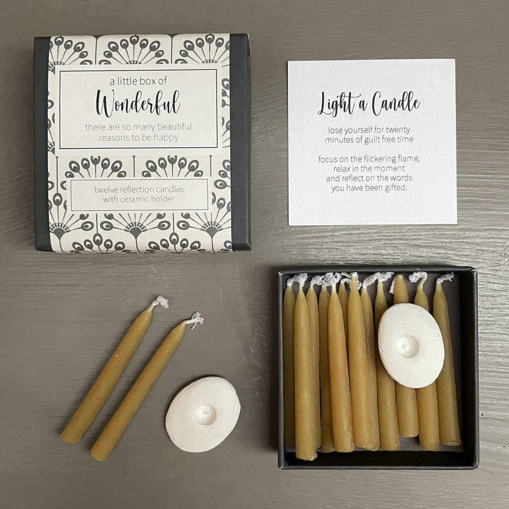 A Little Box Of Wonderful Mini Candle Gift Set By Cotton & Grey