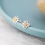 Sweet Daisy Flower Stud Earrings In Sterling Silver, thumbnail 3 of 12