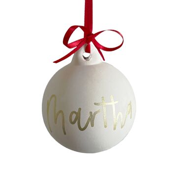 Personalised Hand Painted Ceramic Bauble, 2 of 2