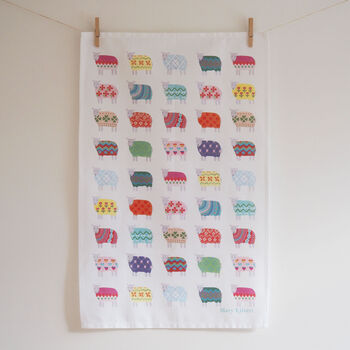 Sheep Pattern Tea Towel, 2 of 3