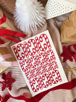 Candy Cane Christmas Door/Wall Stickers, 9 of 9