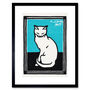 Sitting Cat Julie De Graag Vintage 1917 Wall Art Print, thumbnail 1 of 3