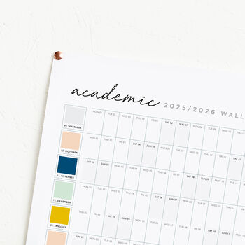 2025 2026 Academic Paint Swatch Calendar, 2 of 3