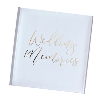 White And Gold Foiled Wedding Photo Album, 2 of 3