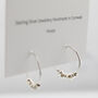 Sterling Silver Nugget Hoops, thumbnail 4 of 7