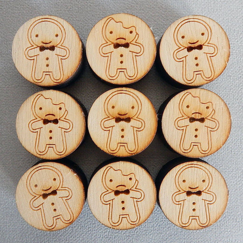 cookie cute gingerbread man polymer stamp set by asking for trouble