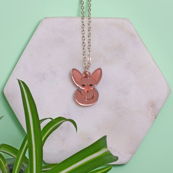 Fennec Fox Charm Necklace, 2 of 5