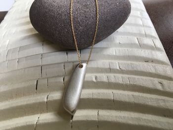 Infinity Long Solid Silver Pendant, 4 of 4