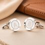 Personalised Engraved Initial Porthole Cufflinks, thumbnail 1 of 8