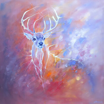 Stag In The Ether Oil Painting, 2 of 9