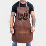 Laser Personalized Leather Apron For Dad, thumbnail 1 of 6