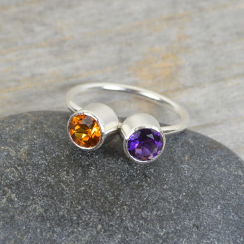 Amethyst And Citrine Friendship Ring, 3 of 5