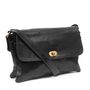 Multi Compartment Womens Leather Handbag Shoulder Bag Black, thumbnail 1 of 5