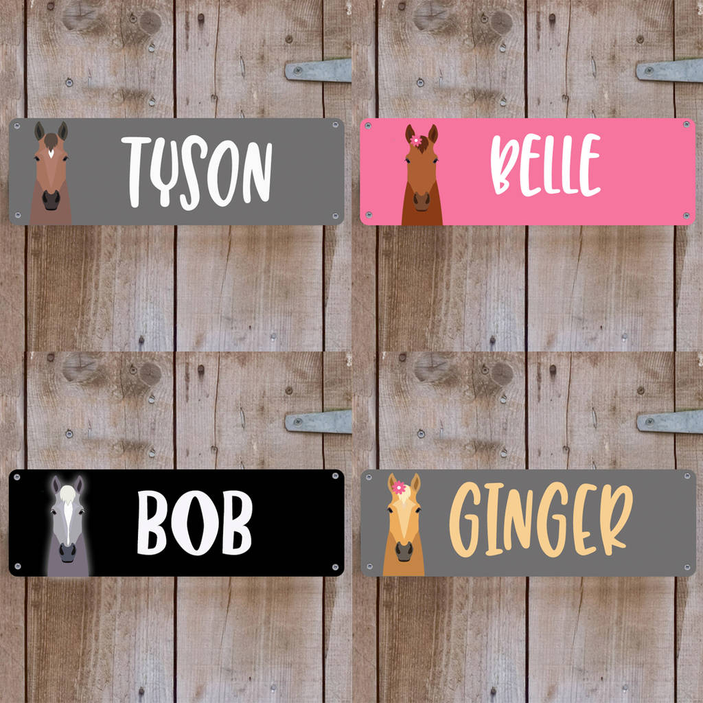 Plaques1 Personalised stable door horse name plaque sign plate any colour 