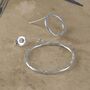 Double Hoop Sterling Silver Ear Jackets, thumbnail 3 of 5