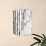 Marble Pattern Origami Tube Lampshade, thumbnail 2 of 5