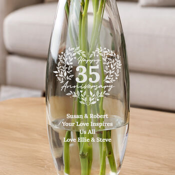 Personalised Anniversary Wreath Vase, 2 of 7
