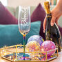 Personalised Heart Metallic Champagne Flute, thumbnail 1 of 3