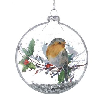 Christmas Robin Sequin Filled Bauble, 4 of 4