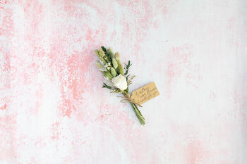 Mother's Day Dried Flower Posy With Ivory Rose, 2 of 2