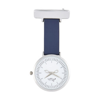 Rose Gold, Grey, Silver, Blue Leather Fob Watch, 2 of 5