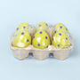 G Decor Set Of Six Easter Egg Candles Green, thumbnail 5 of 5
