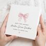 Personalised Pink Bow 1st Birthday Card For Daughter, thumbnail 1 of 7